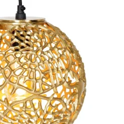 QAZQA Pendelleuchten|Wohnzimmerlampen*Art-Deco-Hängeleuchte Gold mit Schwarz - Maro