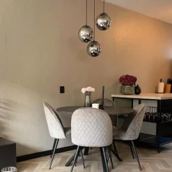 QAZQA Pendelleuchten|Wohnzimmerlampen*Art-Deco-Pendelleuchte schwarz mit Rauchglas 3-flammig - Pallon