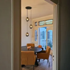 QAZQA Pendelleuchten|Wohnzimmerlampen*Art-Deco-Pendelleuchte schwarz mit Rauchglas 3-flammig - Pallon