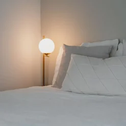 QAZQA Küchenlampen|Stehlampen*Art-Deco-Stehlampe aus Gold und Opalglas – Flore