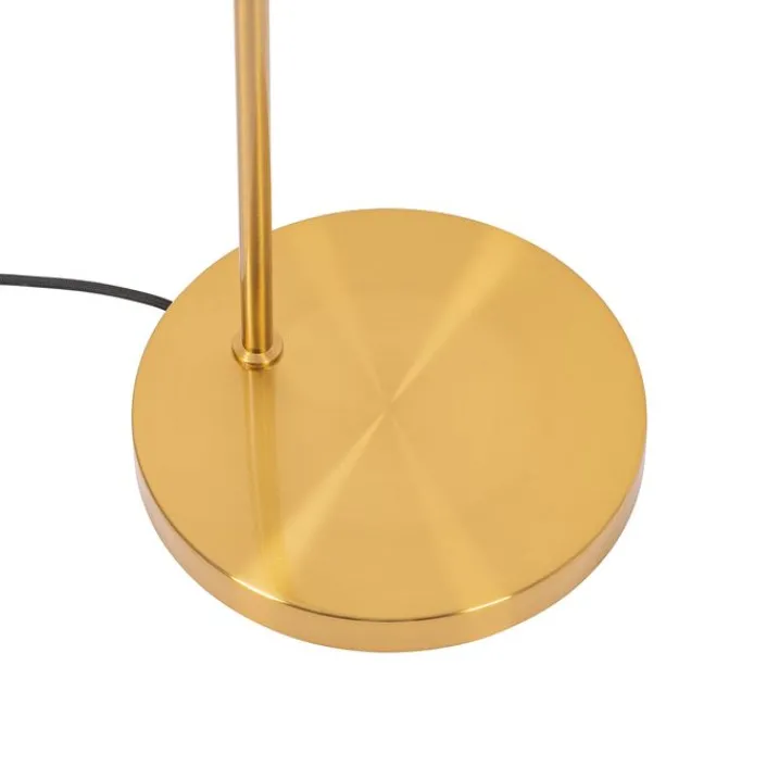 QAZQA Küchenlampen|Stehlampen*Art-Deco-Stehlampe aus Gold und Opalglas – Flore