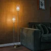QAZQA Stehlampen|Wohnzimmerlampen*Art-Deco-Stehlampe Gold mit Glas 2-flammig - Laura