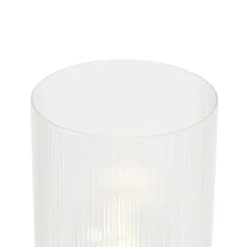 QAZQA Stehlampen|Wohnzimmerlampen*Art-Deco-Stehlampe Gold mit Glas 2-flammig - Laura