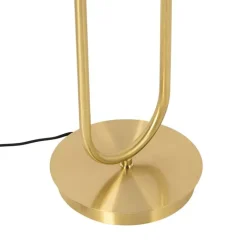 QAZQA Stehlampen|Wohnzimmerlampen*Art-Deco-Stehlampe Gold mit Glas 2-flammig - Laura