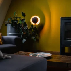 QAZQA Stehlampen|Wohnzimmerlampen*Art-Deco-Stehlampe schwarz mit Gold - Emilienne