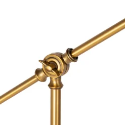 QAZQA Stehlampen|Wohnzimmerlampen*Art-Deco-Stehleuchte aus Bronze mit Marmor und bernsteinfarbenem Glas – Nina