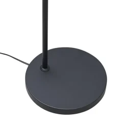 QAZQA Stehlampen|Wohnzimmerlampen*Art-Deco-Stehleuchte schwarz mit Rauchglas – Sandra