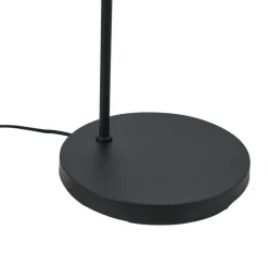 QAZQA Wohnzimmerlampen|Stehlampen*Art-Deco-Stehleuchte schwarz mit schwarzem Schirm - Nest