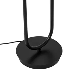 QAZQA Schlafzimmerlampen|Küchenlampen*Art-Deco-Stehleuchte schwarz mit Rauchglas 2-flammig – Laura