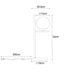 QAZQA Tischlampen|Wohnzimmerlampen*Art-Deco-Tischlampe aus Gold und Opalglas - Flore