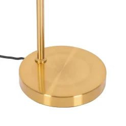 QAZQA Tischlampen|Wohnzimmerlampen*Art-Deco-Tischlampe aus Gold und Opalglas - Flore