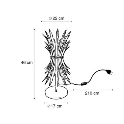 QAZQA Tischlampen|Wohnzimmerlampen*Art-Deco-Tischlampe Gold - Wesley
