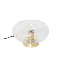 QAZQA Küchenlampen|Tischlampen*Art-Deco-Tischlampe Gold mit Glas - Ayesha