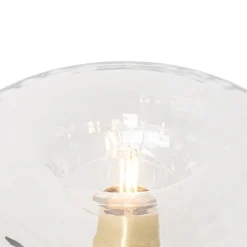 QAZQA Küchenlampen|Tischlampen*Art-Deco-Tischlampe Gold mit Glas - Ayesha