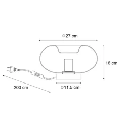 QAZQA Küchenlampen|Tischlampen*Art-Deco-Tischlampe Gold mit Glas - Ayesha