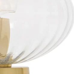 QAZQA Küchenlampen|Tischlampen*Art-Deco-Tischlampe Gold mit Glas - Ayesha