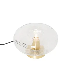 QAZQA Küchenlampen|Tischlampen*Art-Deco-Tischlampe Gold mit Glas - Ayesha