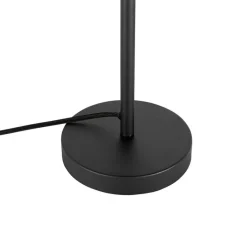 QAZQA Schlafzimmerlampen|Küchenlampen*Art-Deco-Tischlampe schwarz mit braunem Glas - Bizle