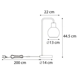 QAZQA Schlafzimmerlampen|Küchenlampen*Art-Deco-Tischlampe schwarz mit Rauchglas - Vidro