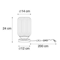 QAZQA Tischlampen|Wohnzimmerlampen*Art-Deco-Tischleuchte Messing mit Glas - Banci