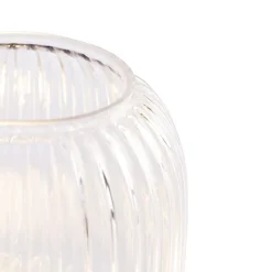 QAZQA Tischlampen|Wohnzimmerlampen*Art-Deco-Tischleuchte Messing mit Glas - Banci