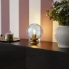 QAZQA Tischlampen|Wohnzimmerlampen*Art-Deco-Tischleuchte Messing mit Rauchglas-Regenbogen - Pallon