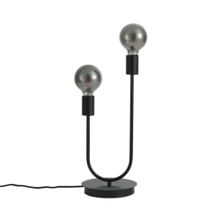 QAZQA Tischlampen|Wohnzimmerlampen*Art-Deco-Tischleuchte schwarz 2-flammig - Tuning