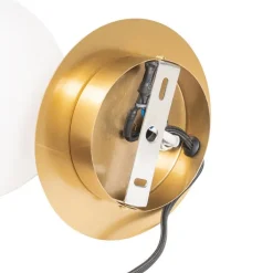 QAZQA Wandleuchten|Wohnzimmerlampen*Art-Deco-Wandleuchte aus Gold und Opalglas - Flore