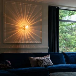 QAZQA Schlafzimmerlampen|Küchenlampen*Art-Deco-Wandleuchte Gold mit Glas - Ayesha