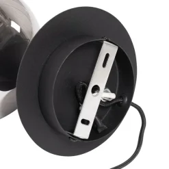 QAZQA Wandleuchten|Wohnzimmerlampen*Art-Deco-Wandleuchte schwarz und Rauchglas - Flore