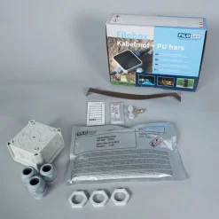 QAZQA Stehlampen Außen|Gartenbeleuchtung*Außenlampe Stahl Edelstahl 50 cm - Sfera mit Erdungsstift und Kabelmuffe