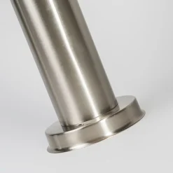 QAZQA Stehlampen Außen|Gartenbeleuchtung*Außenlampe Stahl Edelstahl 50 cm - Sfera mit Erdungsstift und Kabelmuffe