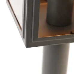 QAZQA Gartenbeleuchtung|Laternen Außen*Außenlampenmast grau 50 cm IP44 - Sutton