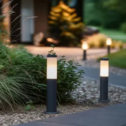 QAZQA Gartenbeleuchtung|Stehlampen Außen*Außenlaterne anthrazit 45 cm IP44 - Rox