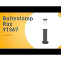 QAZQA Gartenbeleuchtung|Stehlampen Außen*Außenlaterne anthrazit 45 cm IP44 - Rox