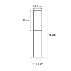 QAZQA Gartenbeleuchtung|Stehlampen Außen*Außenlaterne rostbraun mit Opal 45 cm IP44 - Rox
