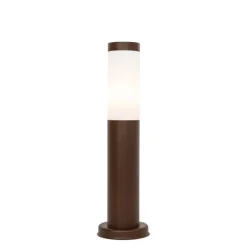 QAZQA Gartenbeleuchtung|Stehlampen Außen*Außenlaterne rostbraun mit Opal 45 cm IP44 - Rox