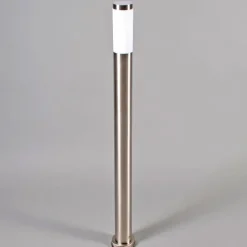 QAZQA Stehlampen Außen|Gartenbeleuchtung*Außenlaterne Stahl 110 cm IP44 - Rox mit Erdungsstift und Kabelmuffe