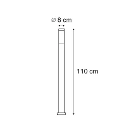 QAZQA Stehlampen Außen|Gartenbeleuchtung*Außenlaterne Stahl 110 cm IP44 - Rox mit Erdungsstift und Kabelmuffe