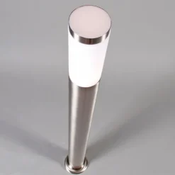 QAZQA Stehlampen Außen|Gartenbeleuchtung*Außenlaterne Stahl 110 cm IP44 - Rox mit Erdungsstift und Kabelmuffe