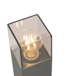 QAZQA Stehlampen Außen|Gartenbeleuchtung*Außenleuchte 50 cm anthrazit mit Erdungsstift und Kabelmuffe - Dänemark