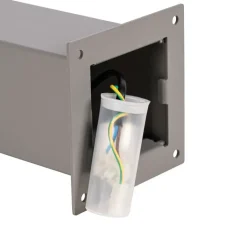 QAZQA Stehlampen Außen|Gartenbeleuchtung*Außenleuchte 50 cm grau mit Erdungsstift und Kabelmuffe - Dänemark