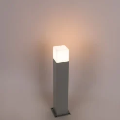 QAZQA Stehlampen Außen|Gartenbeleuchtung*Außenleuchte 50 cm grau mit Erdungsstift und Kabelmuffe - Dänemark