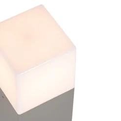 QAZQA Stehlampen Außen|Gartenbeleuchtung*Außenleuchte 30 cm grau mit Erdungsstift und Kabelmuffe - Dänemark