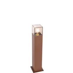 QAZQA Stehlampen Außen|Gartenbeleuchtung*Außenleuchte 50 cm rostbraun mit Erdungsstift und Kabelmuffe - Dänemark