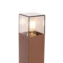 QAZQA Stehlampen Außen|Gartenbeleuchtung*Außenleuchte 50 cm rostbraun mit Erdungsstift und Kabelmuffe - Dänemark