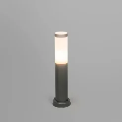 QAZQA Stehlampen Außen|Gartenbeleuchtung*Außenleuchte anthrazit 45 cm IP44 - Rox mit Erdspieß und Kabelmuffe
