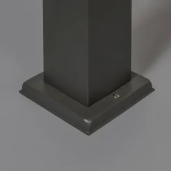 QAZQA Stehlampen Außen|Gartenbeleuchtung*Außenleuchte Anthrazit 80cm IP44 - Malios mit Erdspieß und Kabelverschraubung