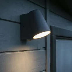 QAZQA Gartenbeleuchtung|Led-Außenleuchten*Außenleuchte Anthrazit mit Bewegungssensor inkl. LED - Uma