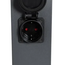 QAZQA Stehlampen Außen|Gartenbeleuchtung*Außenleuchte Dunkelgrau 80 cm mit Fassung IP44 - Malios